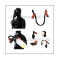 Preview: SIMIAN gasmask-system ULTIMATE-LB-A with separate openface-hood, tube-set, sniffdildo, inhaler-set and rebreathing-bag-set